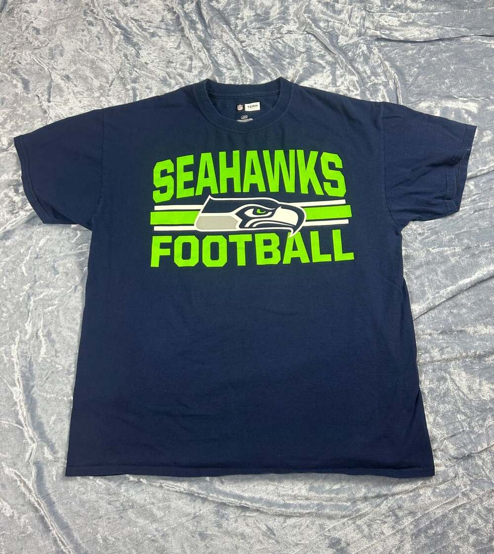 Seattle Seahawks NFL Team Apparel Graphic T-Shirt Size L